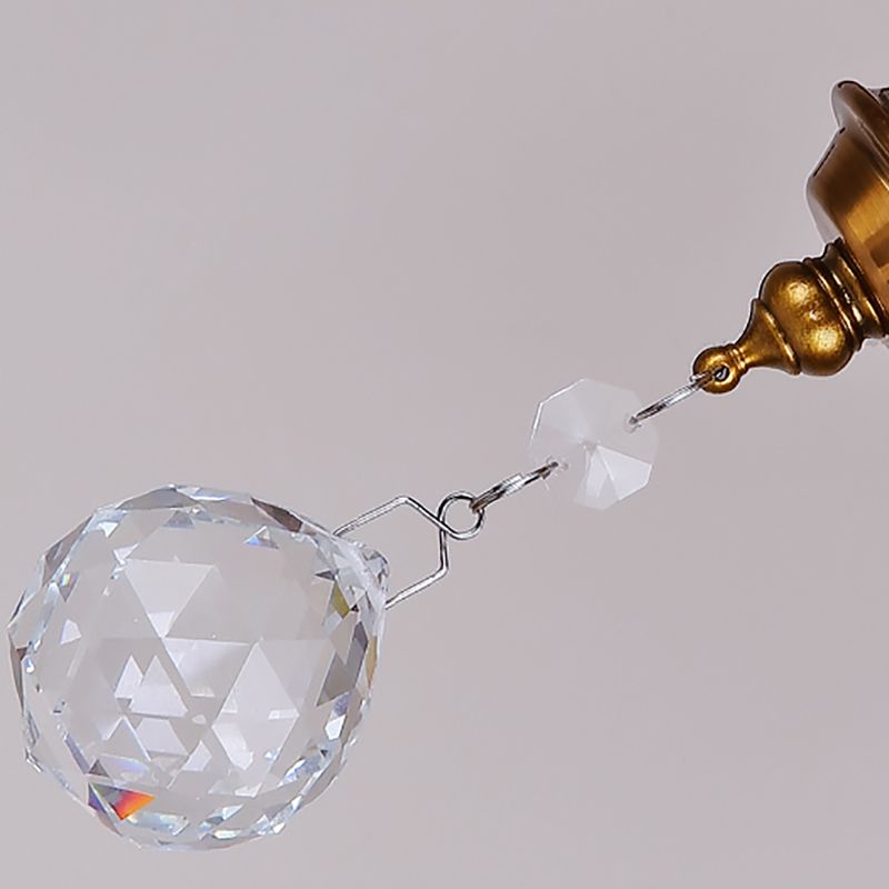 Tissu en tissu et lustre en laiton Conical Country Style Pendant Light pour le salon