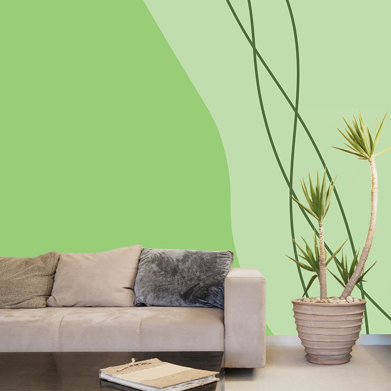 Stain Resistant Mural Wallpaper Minimalism Illustration Indoor Wall Mural