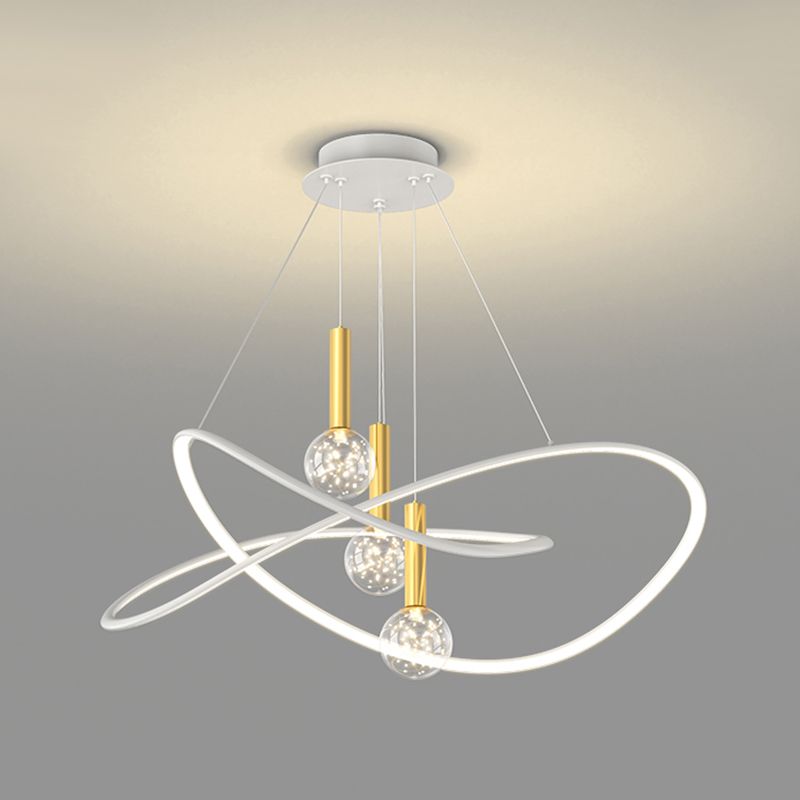 Bolvormige vorm metalen hanglamp armaturen moderne stijl 4 licht hangende verlichtingsarmaturen