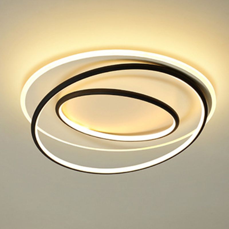 Style simple anneau encastré lampe métallique chambre plafond encastré lumière LED