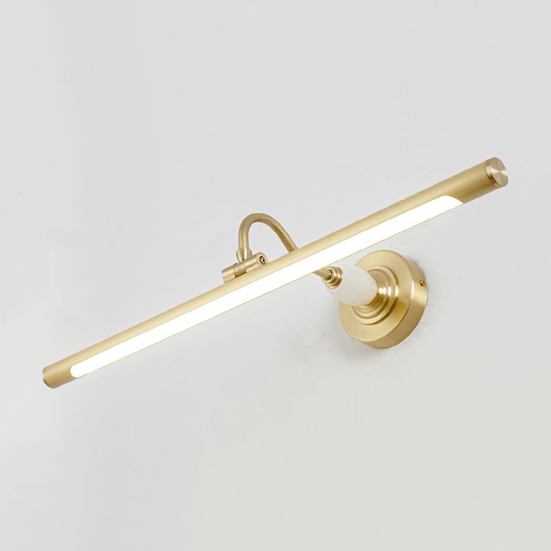 Mid secolo moderno moderno cilindrico a parete vanità luci rame 1 monte a parete leggera lampada in oro in oro