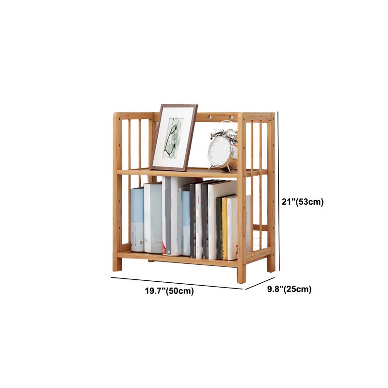 Modern Natural Book Shelf Bamboo Open Back Shelf Bookcase for Home