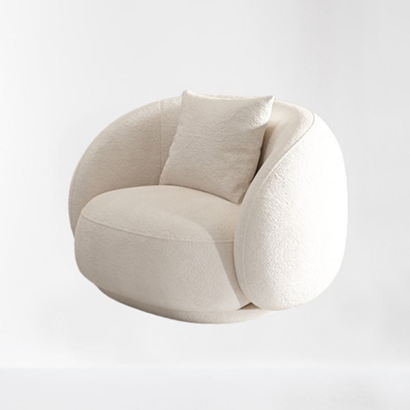Wool Sloped Arm Sofa Contemporary Curved Sofa for Living Room, Apartment