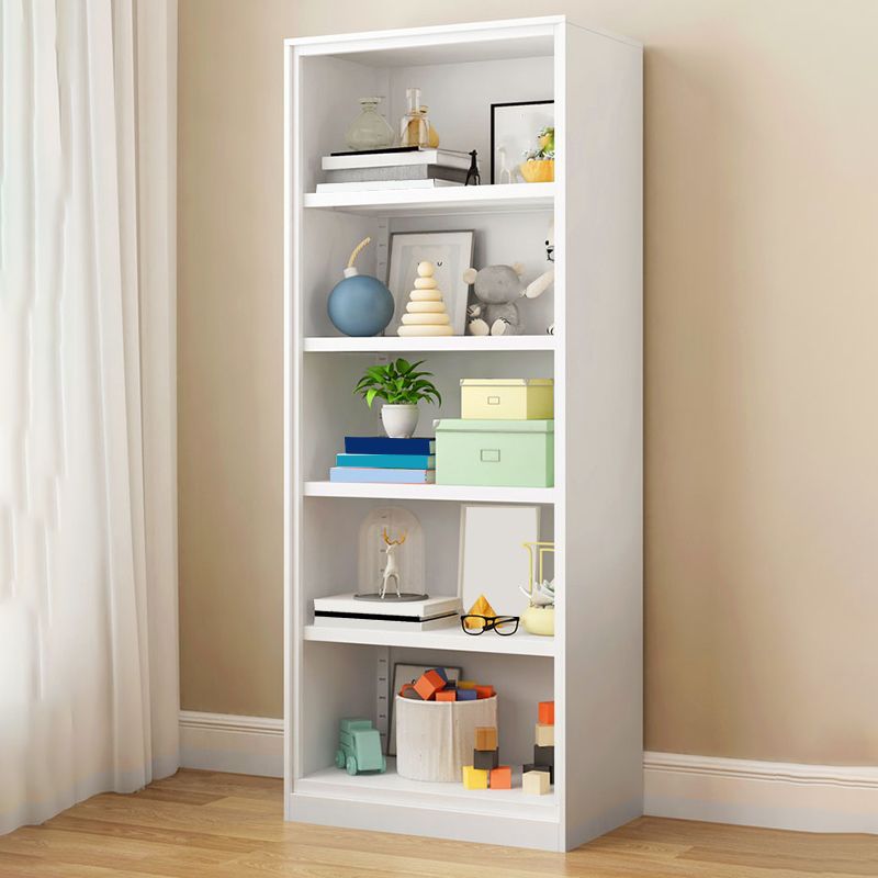 Closed Back Metal Bookshelf Modern Rectangle Storage Standard Bookshelf