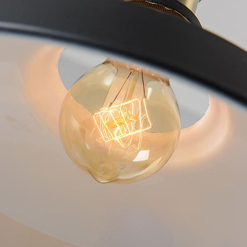 Wrought Iron Hanging Lamp Shop Barn Pendant Ceiling Light with 1 Light