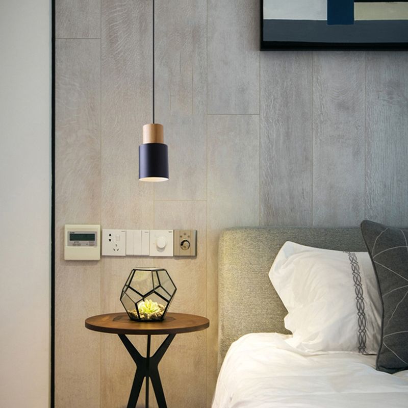 Modern Nordic Macaron Hanging Lamping Alluminio Cilindrico Light Penderant per spazi interni