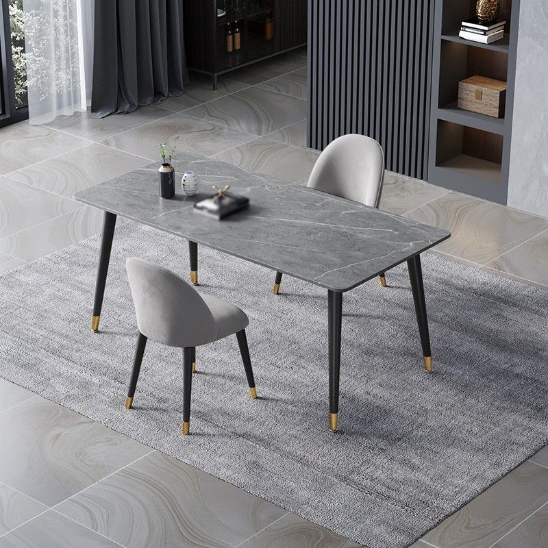 Glam 1/2/3/5/7 Pieces Dining Set Rectangular Sintered Stone Dining Table Set