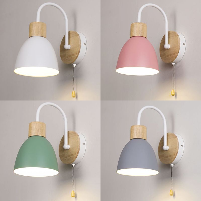 1 Light Metal Wall Mounted Wall Lights Modern Clad Cone Wall Sconces Lighting Fixtures for Foyer and Hall