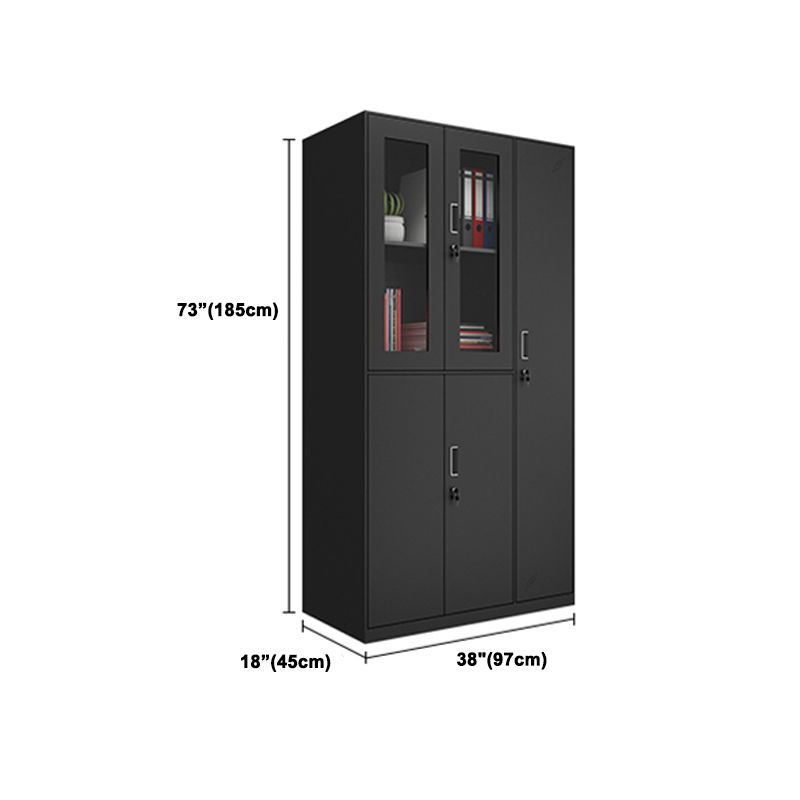 Black Steel Wardrobe Closet Contemporary Hinged Wardrobe Cabinet
