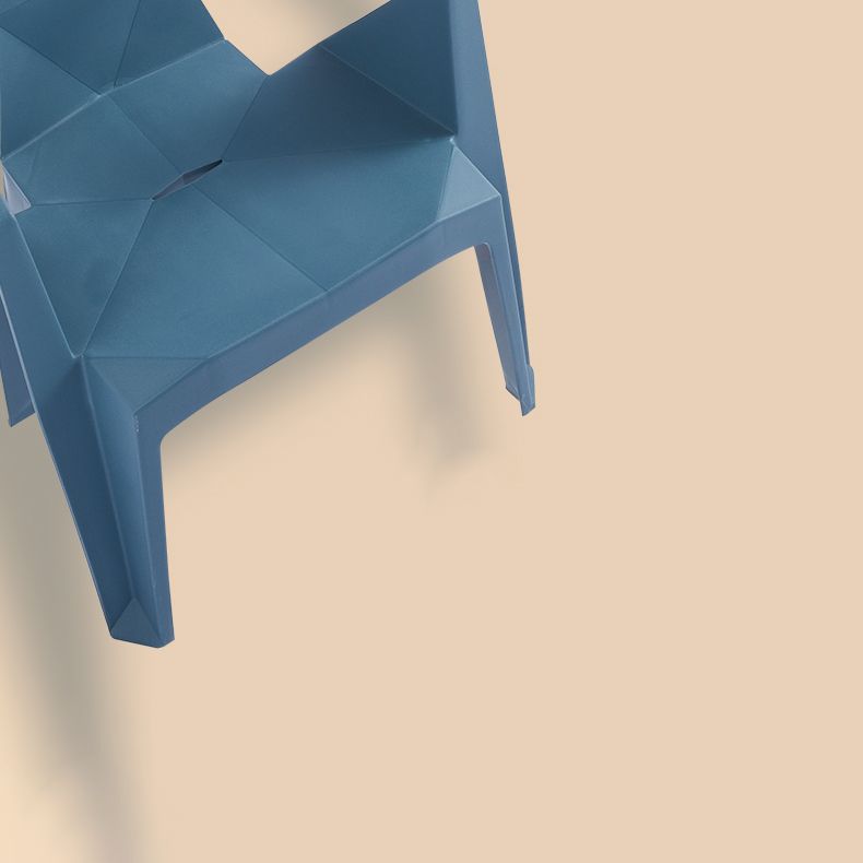 Contemporary Style Stacking Dining Chair Slat Back Plastic Dining Arm Chairs