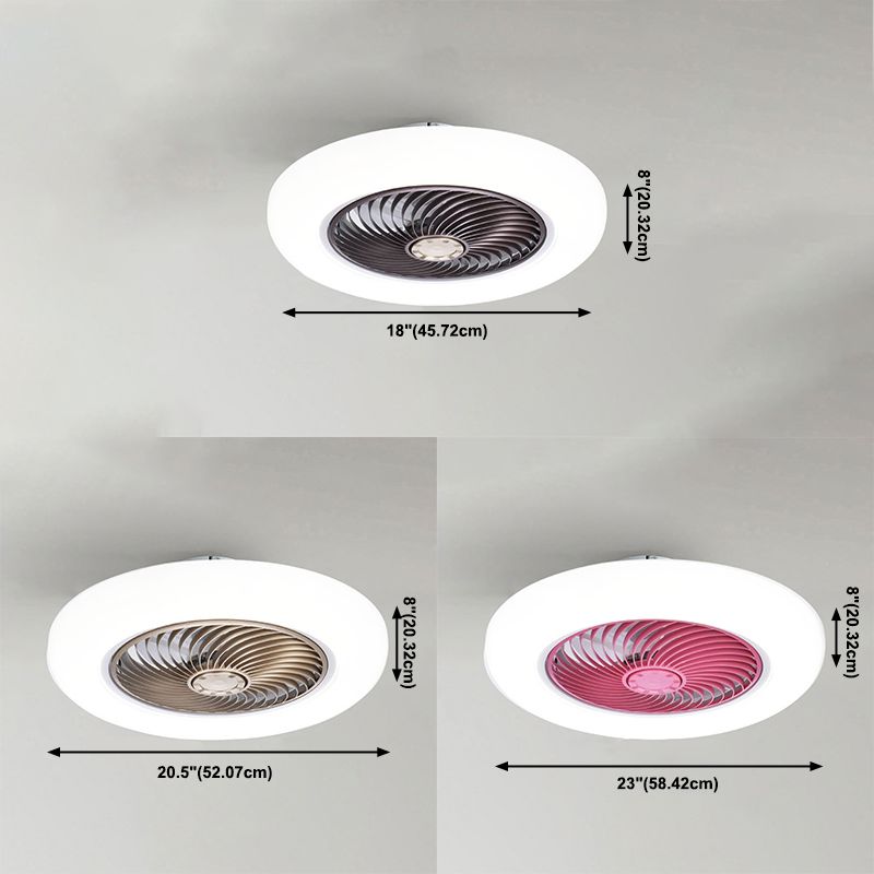 Kreisförmige Acryl -LED -Deckenlüfter minimalistisch halb flush montiertes Licht für Schlafzimmer