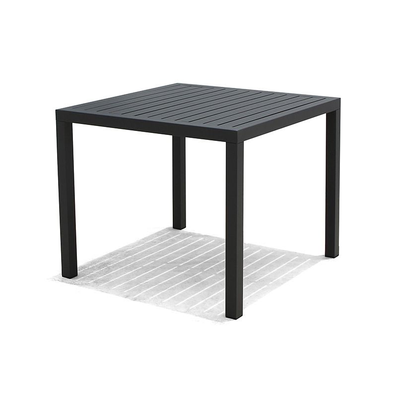 Modern Style 1/5 Pieces Metal Dining Set Square Dining Table Set for Outdoor