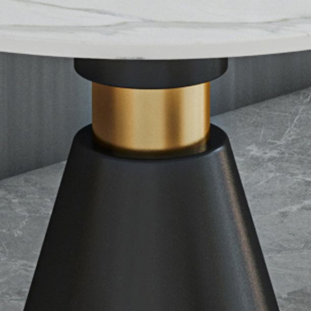 1/3/4 Pcs Metal Modern Dining Room Set with Round Table and Pedestal Base Dining Set