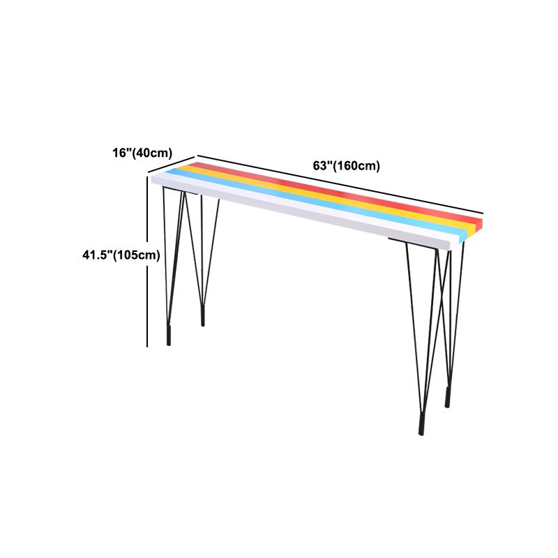 1/4 Pieces Wood Top Bar Table with Upholstered Stools Industrial Rectangle Pub Set