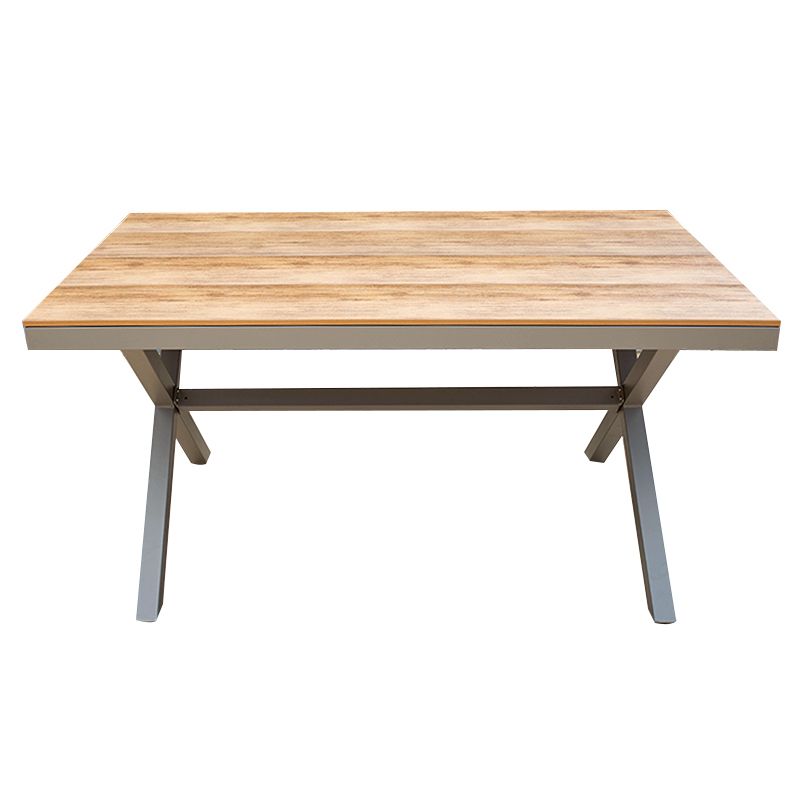 Industrial Water Resistant Dining Table Manufactured Wood Patio Table