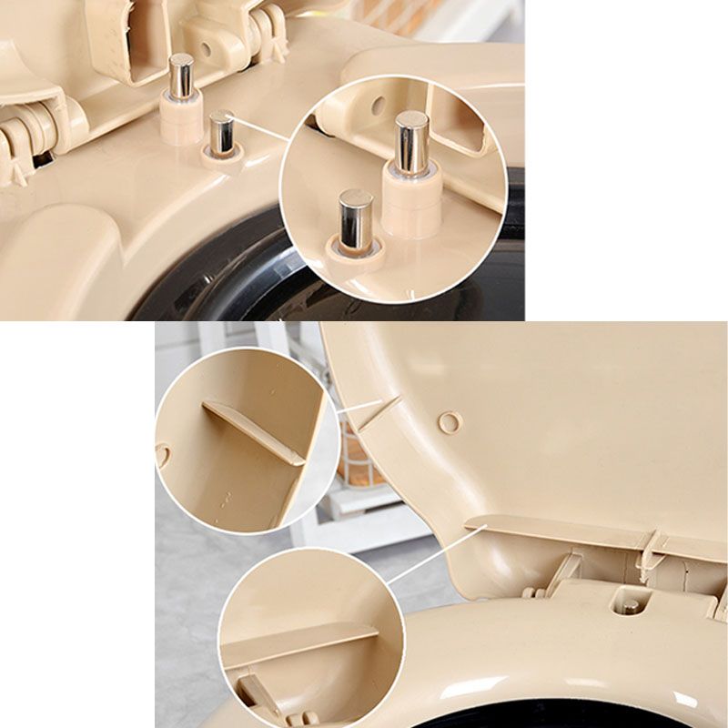 Modern Plastic Toilet Floor Mounted Toilet Bowl with Seat for Washroom