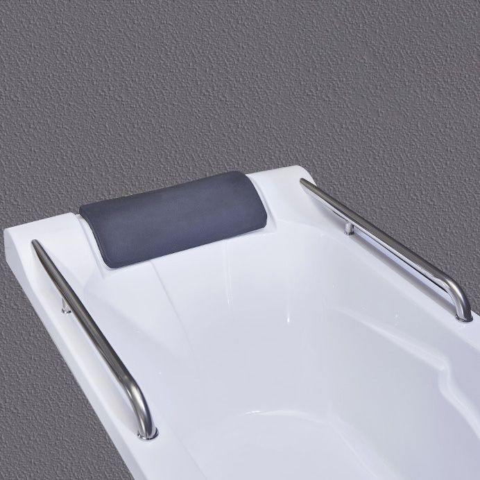 Modern Rectangular Soaking Bathtub Acrylic Stand Alone White Bath