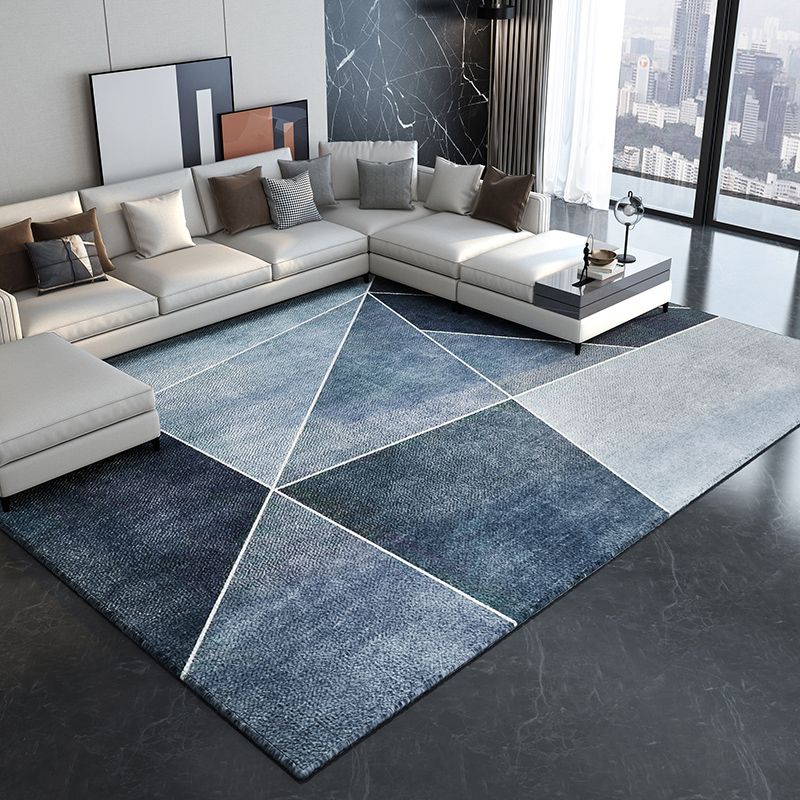 Alfombra marina ligera Moderia Mezcla gráfica Alfombra resistente a las manchas de la alfombra para la decoración del hogar