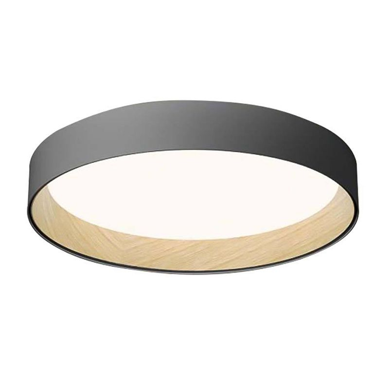 Moderne minimalistische ronde LED-inbouw smeedijzeren plafondarmatuur met acryl kap