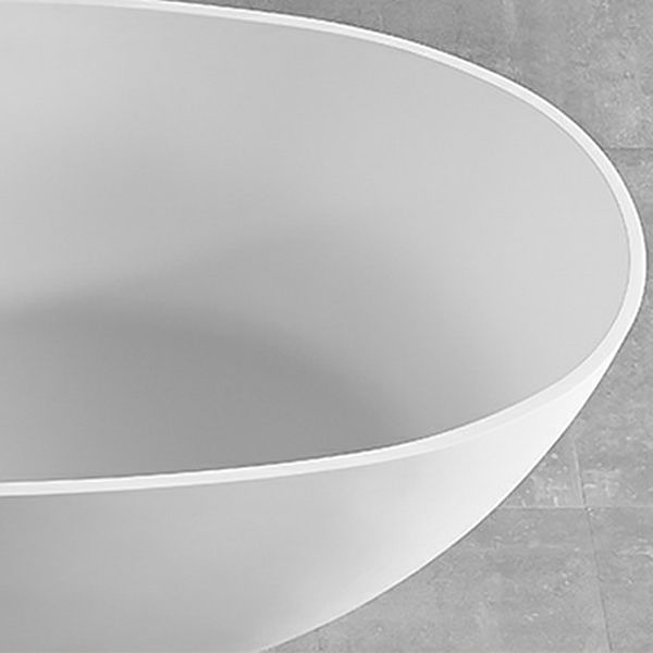 Stone Oval Soaking Bathtub Antique Finish Freestanding Bath Tub