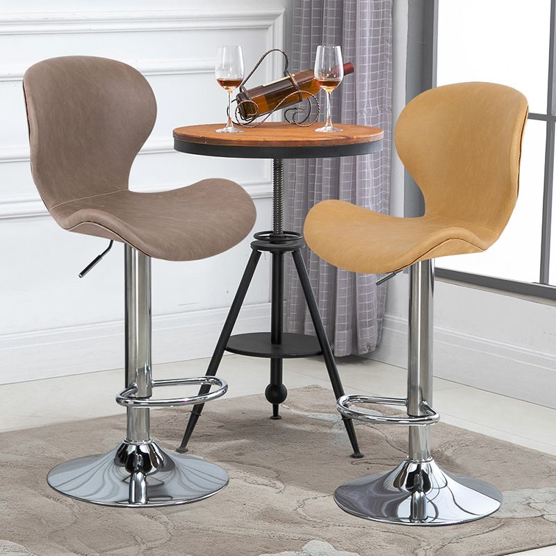 Tabouret de bar d'intérieur nordique, haut pivotant réglable en métal, avec rembourrage