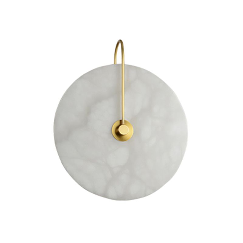 Glass Round Wall Sconce Lights Modern Style 1 Light Wall Murd Lamps