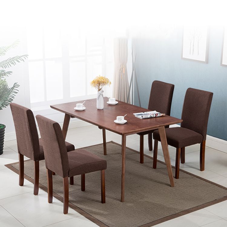 Contemporary Home Side Chair Parsons Back Upholstered Wood Dining Room Chair