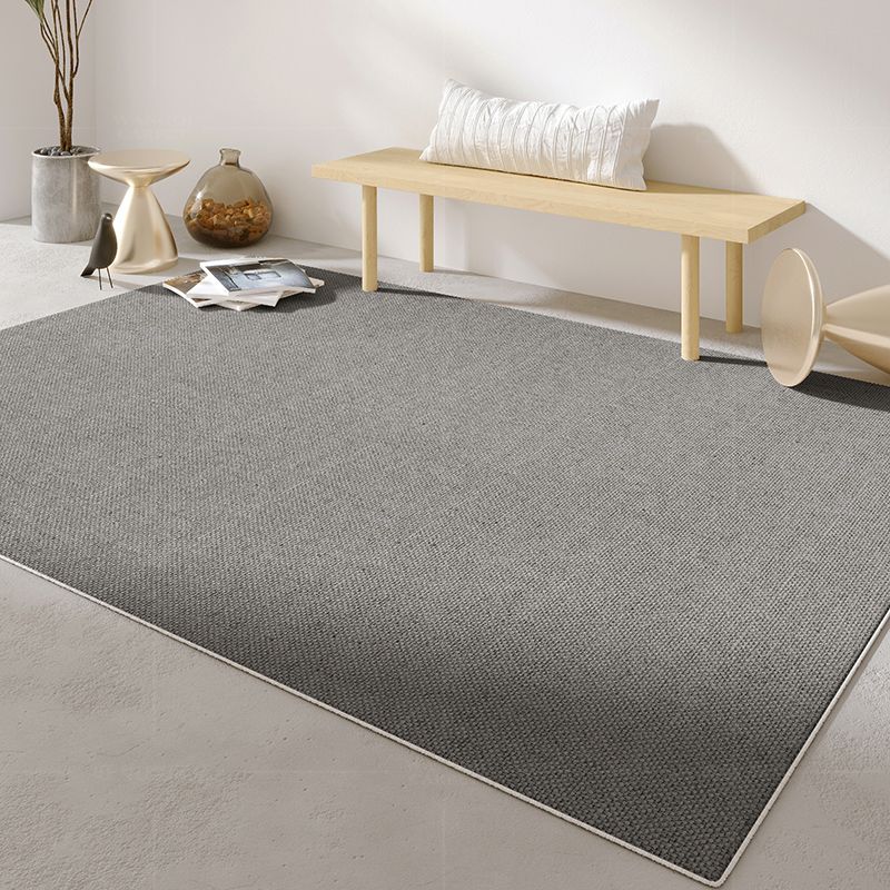 Modern Living Room Area Carpet Solid Color Polyester Area Rug Anti-Slip Easy Care Area Rug