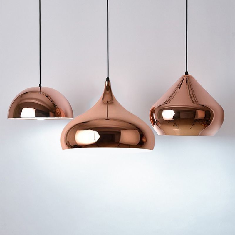Eenvoud gearceerde hangende plafondlicht metalen eetkamer in de verlichting hanger in roségoud