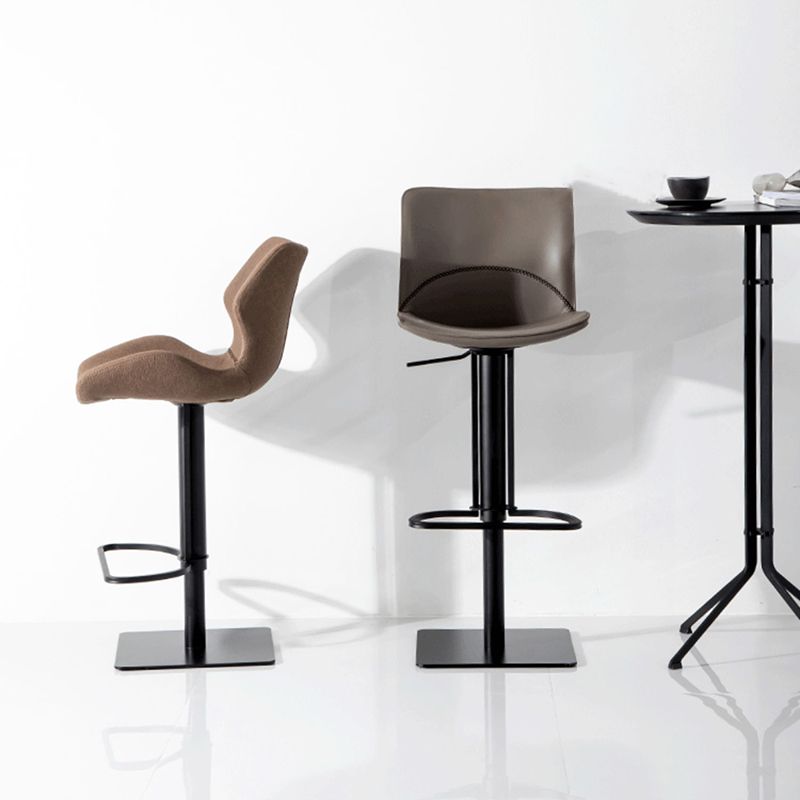 Contemporary Indoor Bar Stool Upholstered Bar Stool with Metal Base