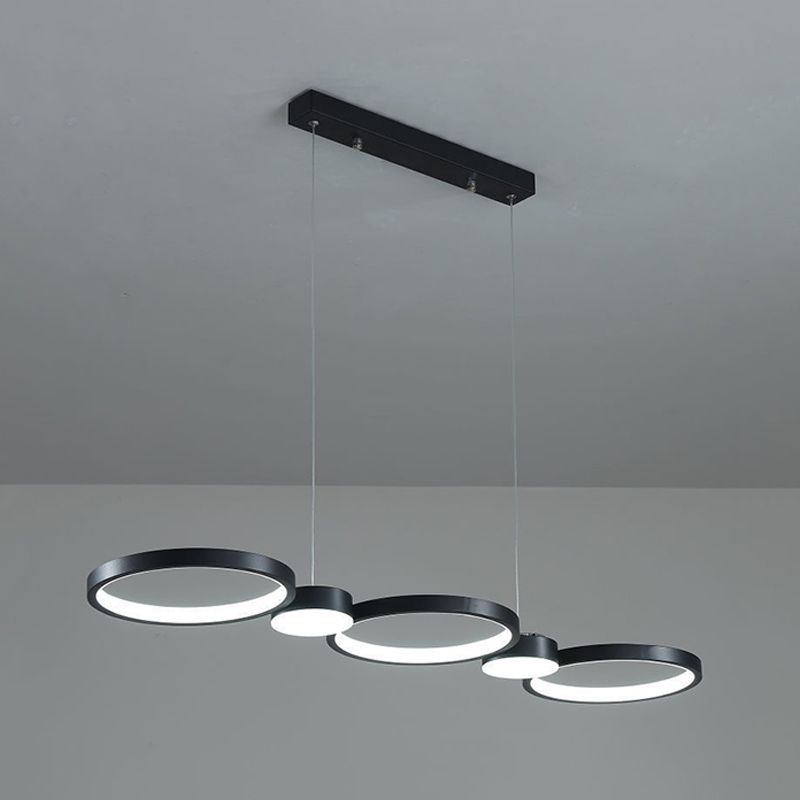 Multiple-Light Geometric Island Pendant Modern Metal Island Pendant Lights