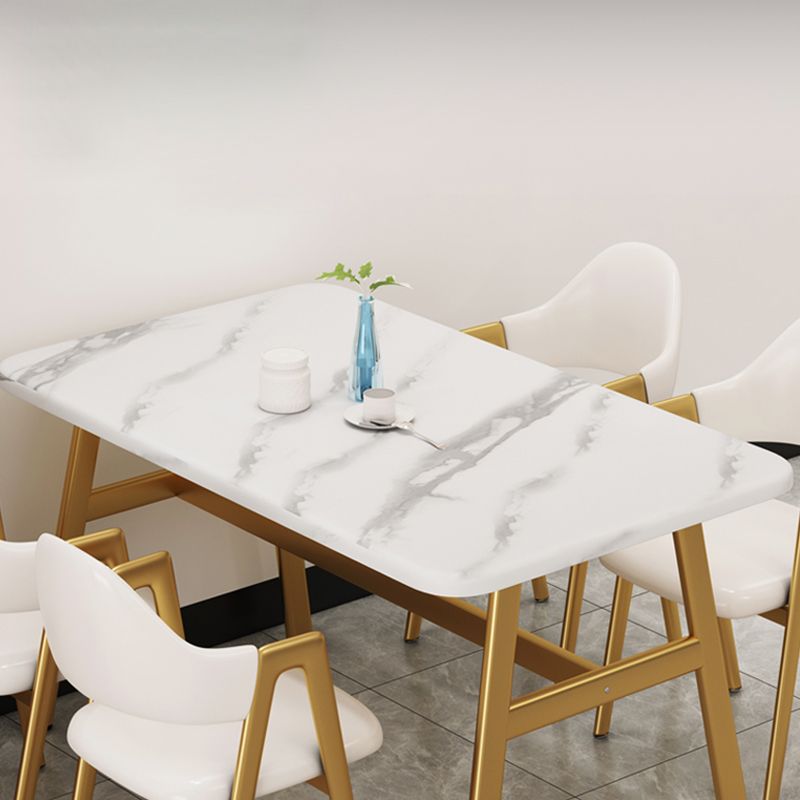 5 Pcs Dinette Set with Manufactured Wood Dining Table and Padded Chairs