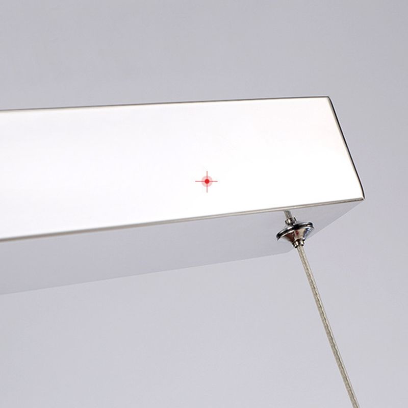 Luz de la isla LED de ola blanca en moderna luz colgante de acero inoxidable de estilo conciso con sombra acrílica