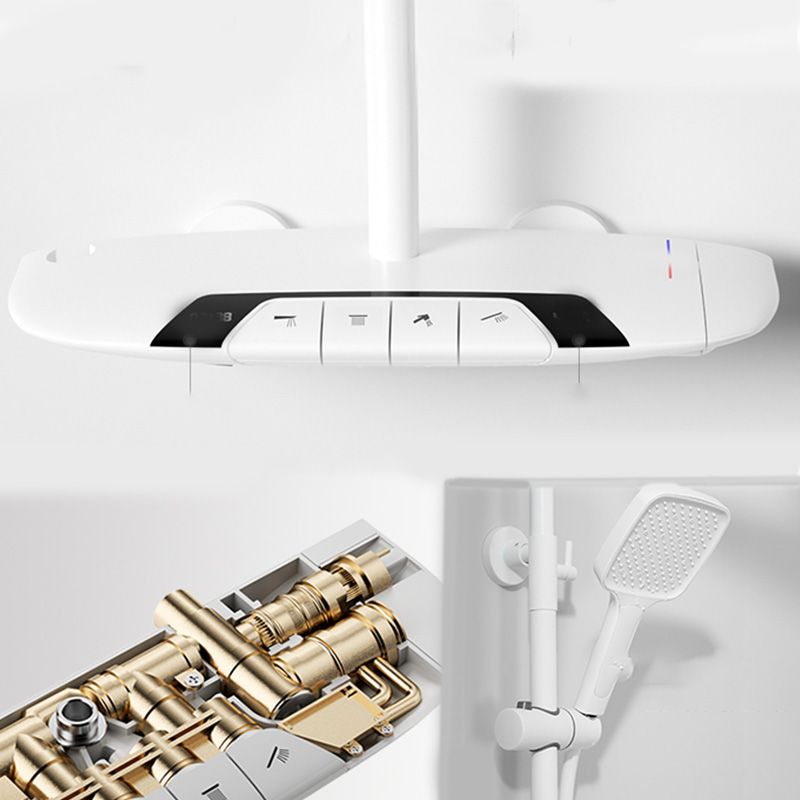 Modern Shower System Solid Color Thermostatic Bath Tub and Shower Head Set