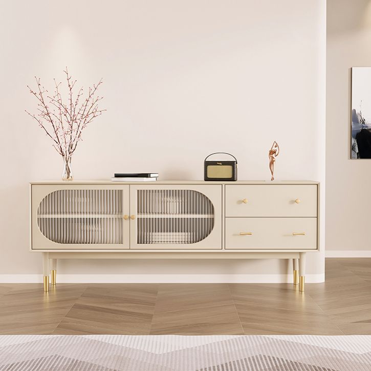 Wooden Rectangle Storage Sideboard Luxury Cabinet with Drawers and Doors