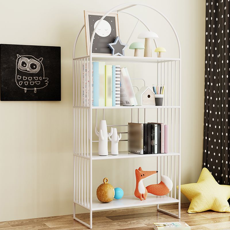 Metal Standard Bookcase Scandinavian Style Open Back Bookshelf