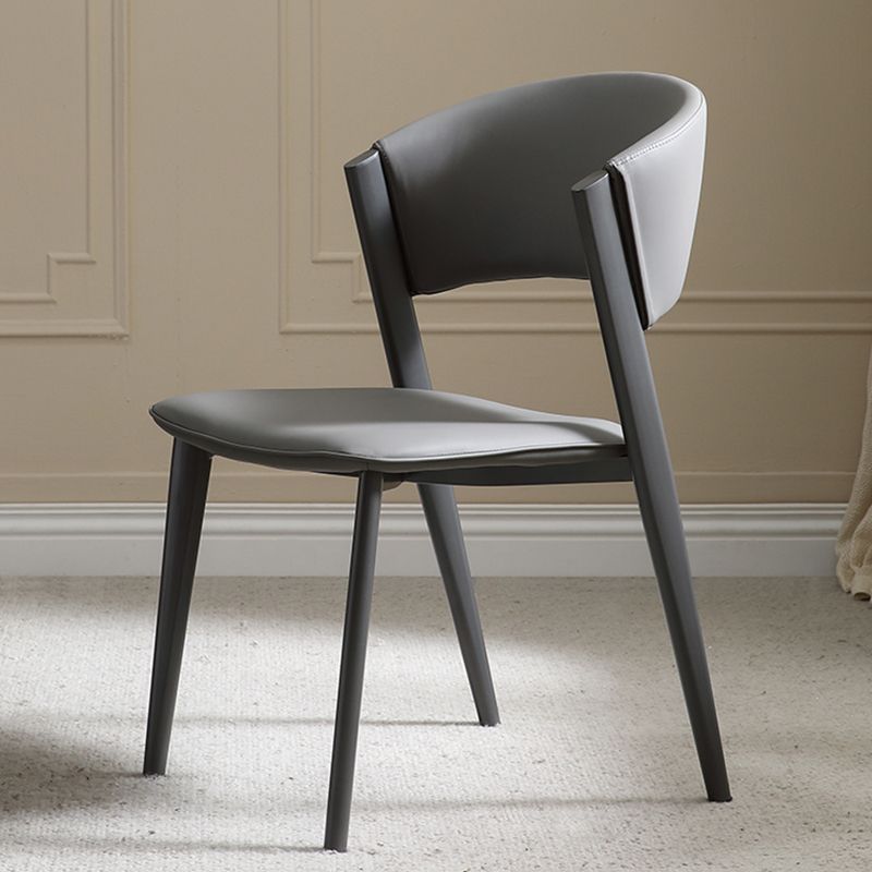 Industrial Side Chair Metal Open Back Dining Room Chair for Dining Room