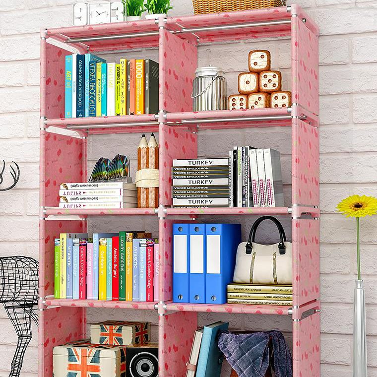 Contemporary Style Plastic Bookshelf Open Bookcase for Living Room