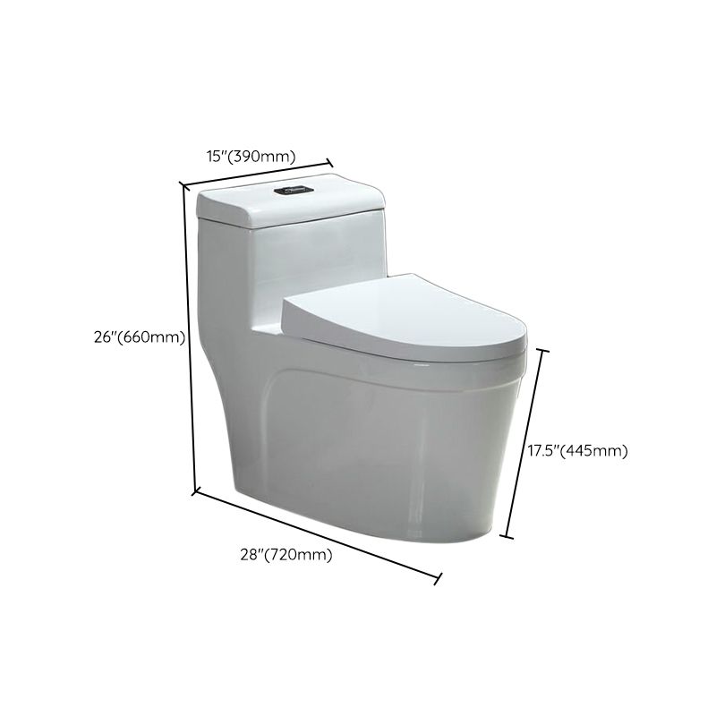 Contemporary One Piece Flush Toilet White Urine Toilet for Bathroom