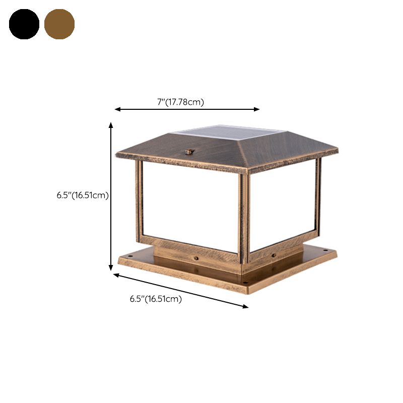 Contemporary Pillar Light Minimalist LED Solar Lighting Fixture for Garden