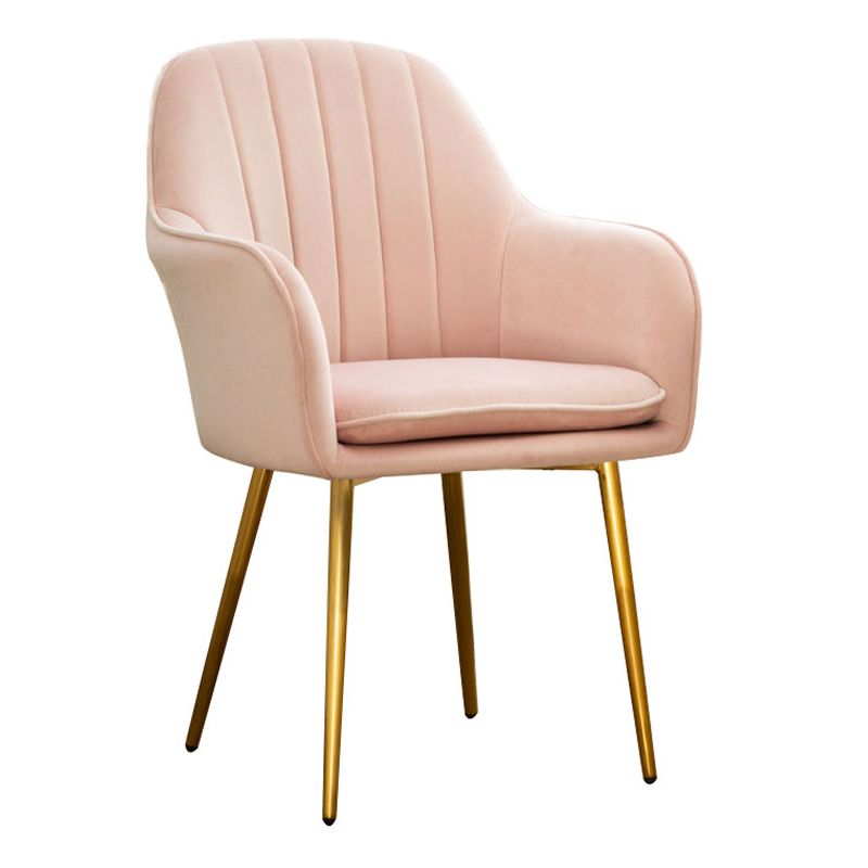 Chaise de salle à manger Glam, chaise à dossier solide de 23 po de large avec 4 pieds en métal pour un usage domestique