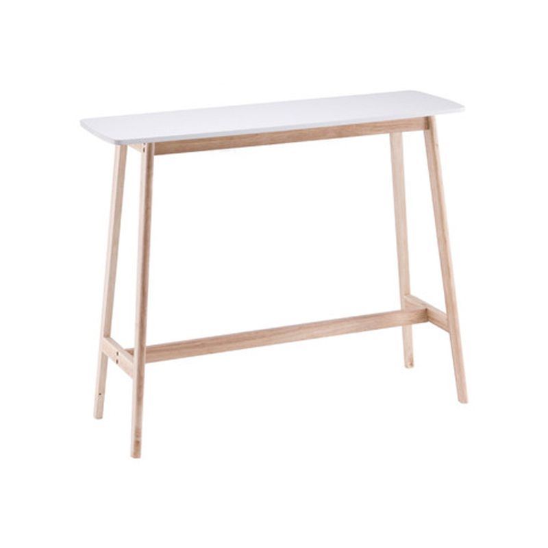 Rectangle Wood Counter Height Dining Table Contemporary Trestle Base Bar Table