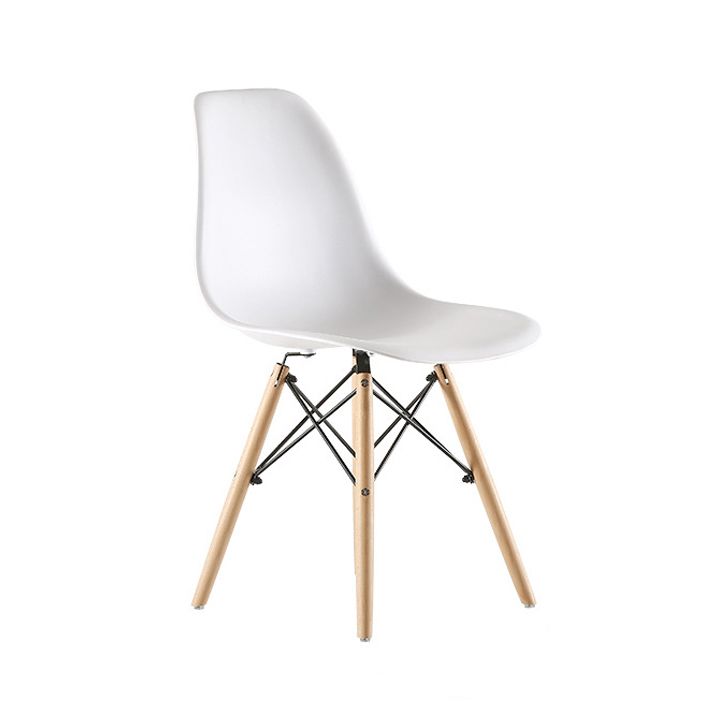 Küche Plastik Essstuhl mehrfarbige Seitenstuhlset mit Holzbeinen