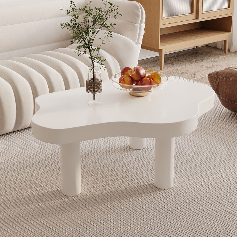 Solid Wood Single Coffee Table 3 Legs Free-Form Coffee Table