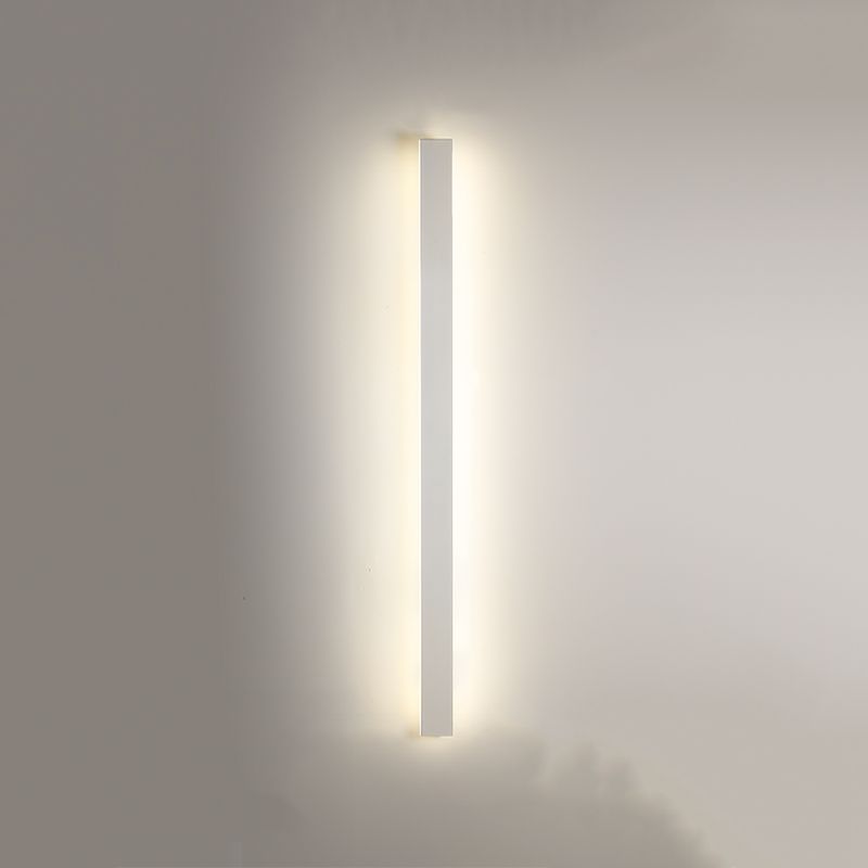 Linear Shape Metal Wall Lighting Idea Modern Style 1 Light Wall Mount Lighting