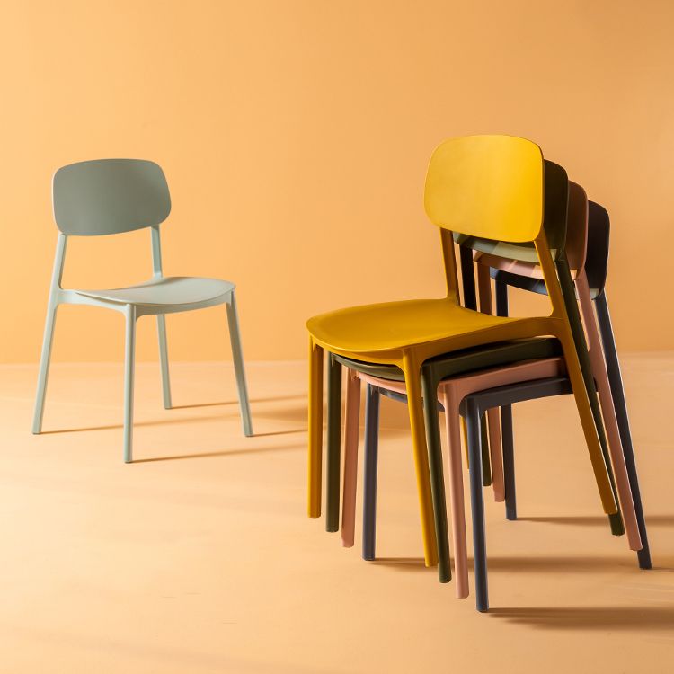 Multicolor Contemporary Style Side Chair Set Open Back Side Dining Chair