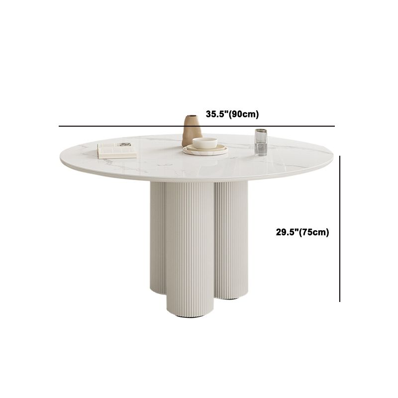 White Modern Table Set 1/2/3/5 Pcs Kitchen Table and Chairs with Metal Frame