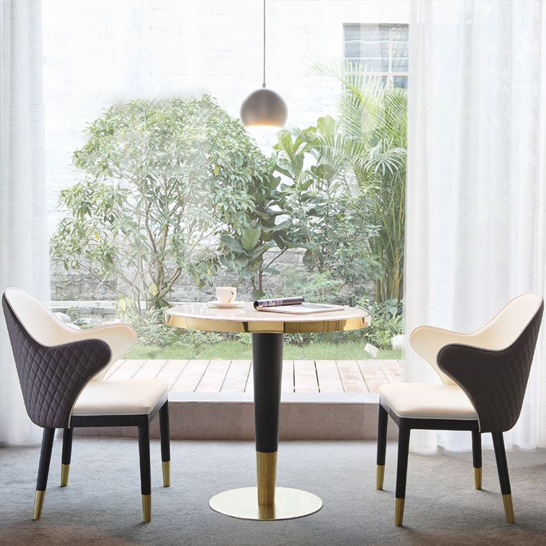 Glam Style Sintered Stone Dining Set 1/2/3/4/5 Pieces Dining Set for Dining Areas