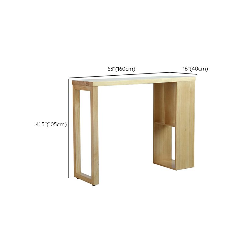 Double Pedestal Bar Table Set 2/3 Pcs Solid Wood Bar Table and Backless Stools