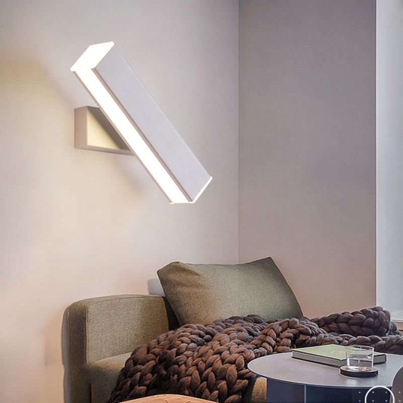 Linear Wall Mount Lighting Simple Metal 1 Light Wall Mounted Light for Bedroom